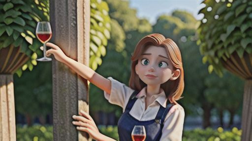 木に寄り添うブドウの樹